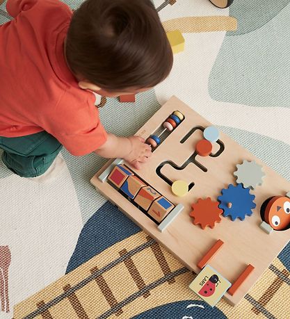 Kids Concept Gåvogn - Edvin - Træ/Blå