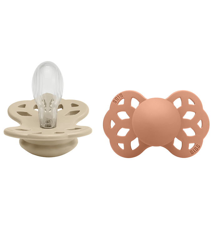 BIBS Infinity Sutter - 2-pak - Str.2 - Symmetrisk - Vanilla/Peac billede