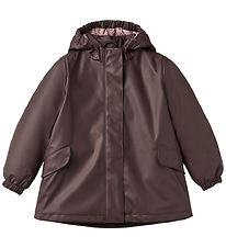 Wheat Regnjakke m. Termo - PU - Rika - Chocolate Plum