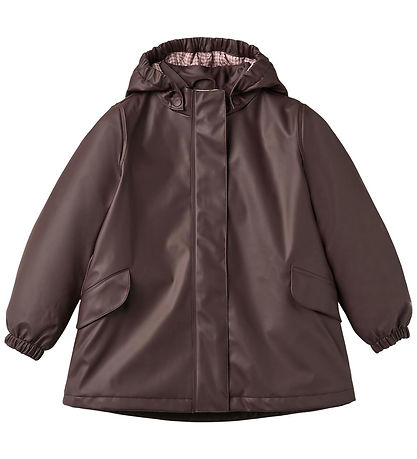Wheat Regnjakke m. Termo - PU - Rika - Chocolate Plum