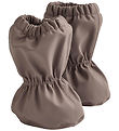Wheat Overtrækssko m. Fleece - PU - Como - Plum Truffle