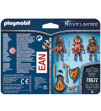 Playmobil Novelmore - 3-pak - Burnham Raiders - 70672 - 18 Dele Playmobil Novelmore - 3-pak - Burnham Raiders - 70672 - 18 Dele