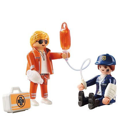 Playmobil DuoPack - Akutlæge Og Politibetjent - 70823 - 11 Dele