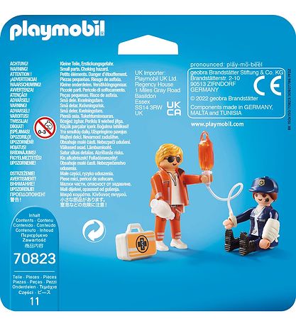 Playmobil DuoPack - Akutlæge Og Politibetjent - 70823 - 11 Dele