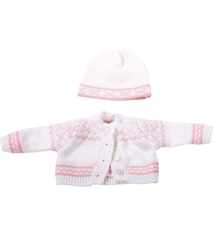 Götz Doll Clothes - Knitted Blouse With Beanie - Pink Norway - 3