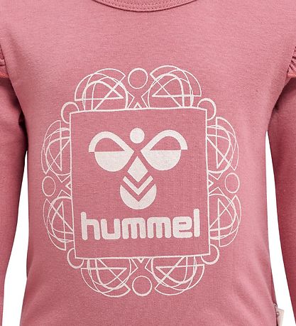 Hummel Bodysuit æ/s - hmlFrik - Dusty Rose w. Silver