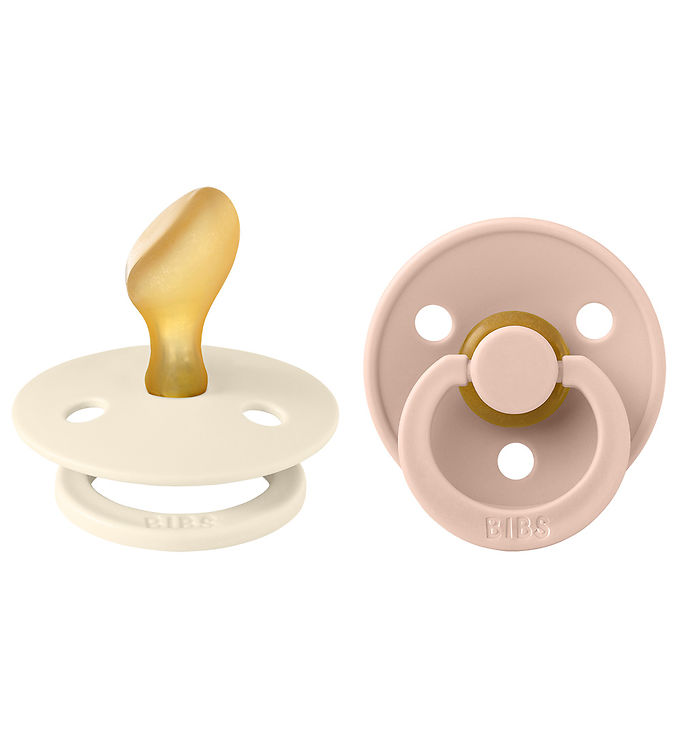 BIBS Anatomisk Colour Sut - 2-Pak - Str. 2 - Naturgummi - Ivory/Blush