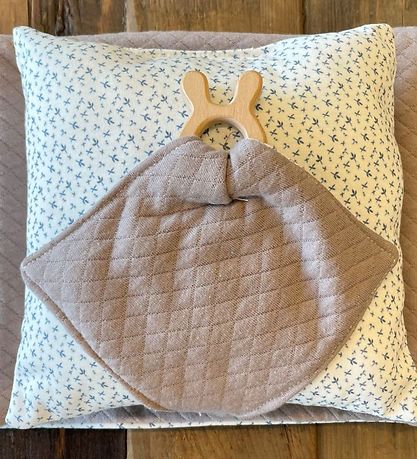 Asi Dukketilbehør - Comforter - Vintage Print Grey And Blue