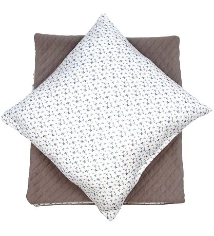 Asi Dukkesengetøj - Warm Grey And Vintage Print Asi Dukkesengetøj - Warm Grey And Vintage Print