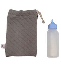 Asi Dukketilbehør - Sutteflaske m. Opbevaringspose - Warm Grey Asi Dukketilbehør - Sutteflaske m. Opbevaringspose - Warm Grey