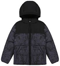 Champion Fashion Dynejakke - Sort/Grå m. Mønster Champion Fashion Dynejakke - Sort/Grå m. Mønster