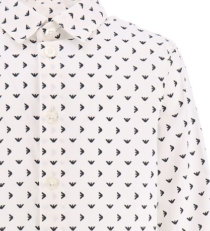 Emporio Armani Skjorte - Hvid/Sort m. Logoer Emporio Armani Skjorte - Hvid/Sort m. Logoer