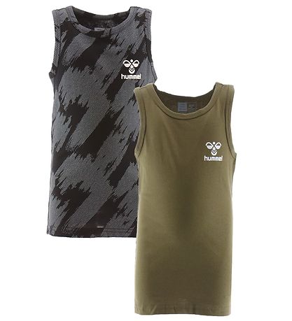 Hummel Undershirt - 2-Pack - hmlNolan - Green Olive Hummel Undershirt - 2-Pack - hmlNolan - Green Olive