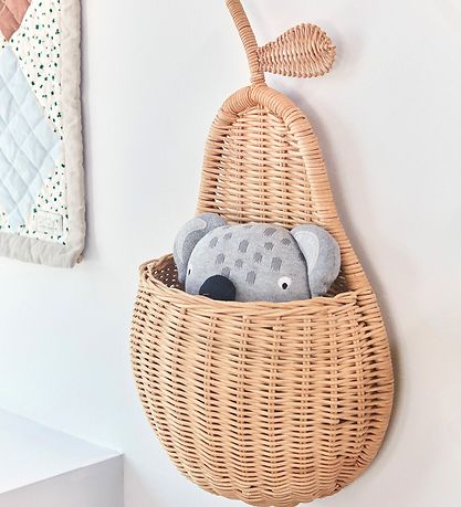 OYOY Wall basket - Pear - 41x31x16 cm - Nature OYOY Wall basket - Pear - 41x31x16 cm - Nature