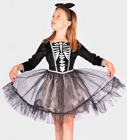 Den Goda Fen Udklædning - Skeletkjole og Hårbånd - Sort Den Goda Fen Udklædning - Skeletkjole og Hårbånd - Sort