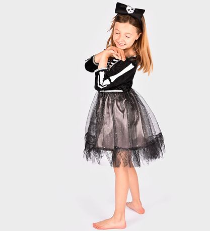 Den Goda Fen Udklædning - Skeletkjole og Hårbånd - Sort Den Goda Fen Udklædning - Skeletkjole og Hårbånd - Sort