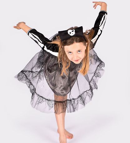 Den Goda Fen Udklædning - Skeletkjole og Hårbånd - Sort Den Goda Fen Udklædning - Skeletkjole og Hårbånd - Sort