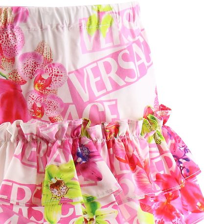 Versace Nederdel - Hvid/Rosablomstret Versace Nederdel - Hvid/Rosablomstret
