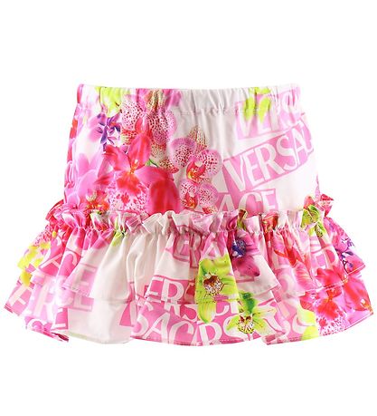 Versace Nederdel - Hvid/Rosablomstret Versace Nederdel - Hvid/Rosablomstret