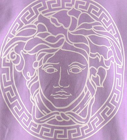 Versace T-shirt - Lilla/Hvid m. Print Versace T-shirt - Lilla/Hvid m. Print