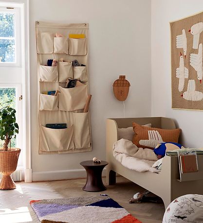 Ferm Living Væglommer - Canvas XL - 70x160 cm - Off-White