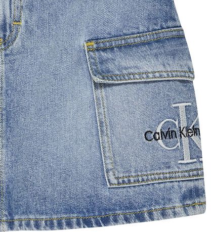 Calvin Klein Nederdel - Pockets Denim - Chalky Blue Calvin Klein Nederdel - Pockets Denim - Chalky Blue