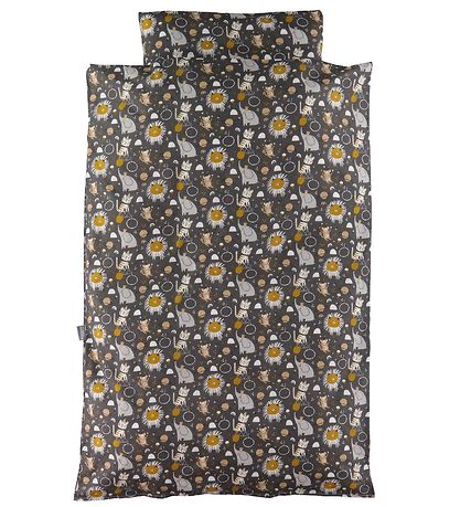 Nørgaard Madsens Sengetøj - Junior - Grå m. Elefanter og Løve