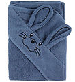 Nørgaard Madsens Babyhåndklæde m. Kaninører - 100x100 cm - Denim Nørgaard Madsens Babyhåndklæde m. Kaninører - 100x100 cm - Denim