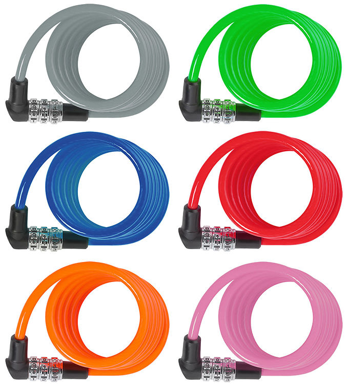 Abus Spirallås - 3506C - 120 cm - Assorteret