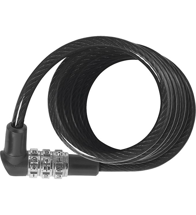 Abus 3506C/120 Black spirallås m. kode, sort