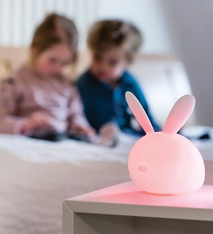 Nattou Natlampe - Silikone - LED - Kanin - 12x14x15 cm - Hvid