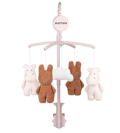Nattou Musikuro - Musical Mobile Susie and Bonnie - Rosa/Brun Nattou Musikuro - Musical Mobile Susie and Bonnie - Rosa/Brun