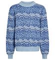 Grunt Bluse - Strik - Anele - Blå Grunt Bluse - Strik - Anele - Blå