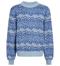 Grunt Bluse - Strik - Anele - Blå Grunt Bluse - Strik - Anele - Blå