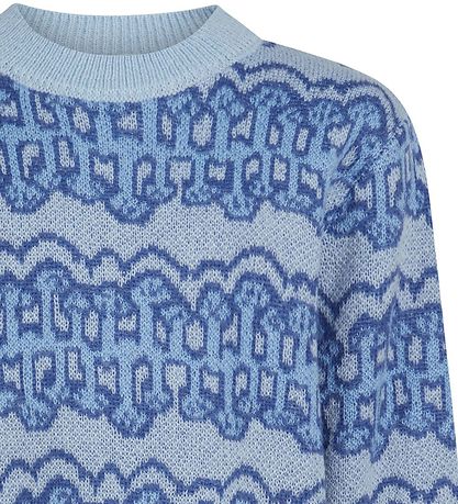 Grunt Bluse - Strik - Anele - Blå Grunt Bluse - Strik - Anele - Blå