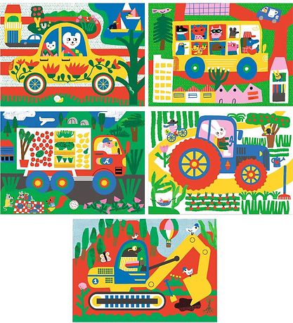 Djeco Skrabekort - Køretøjer Djeco Skrabekort - Køretøjer