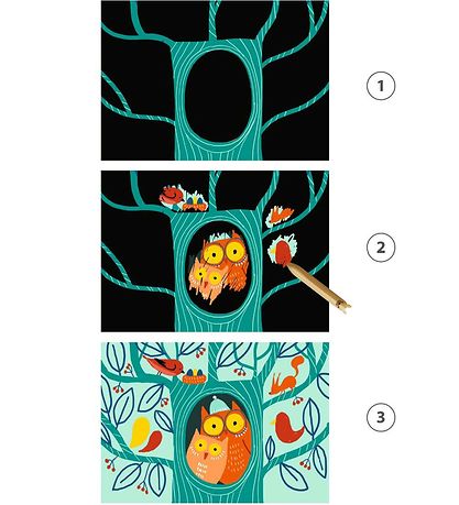 Djeco Skrabekort - Dyr