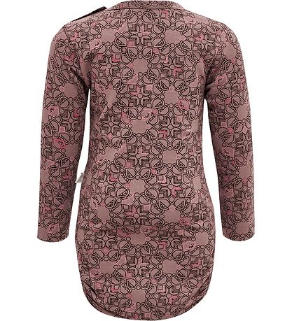 Hummel Bodysuit æ/s - hmlFia - Deep Taupe w. Silver Glitter