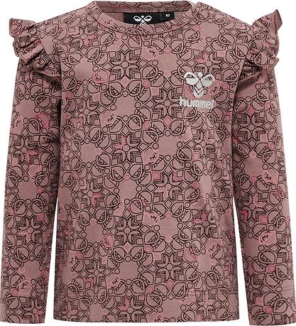 Hummel Bluse - hmlFia - Deep Taupe m. Silber Glitzer