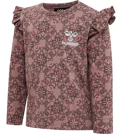 Hummel Bluse - hmlFia - Deep Taupe m. Silber Glitzer