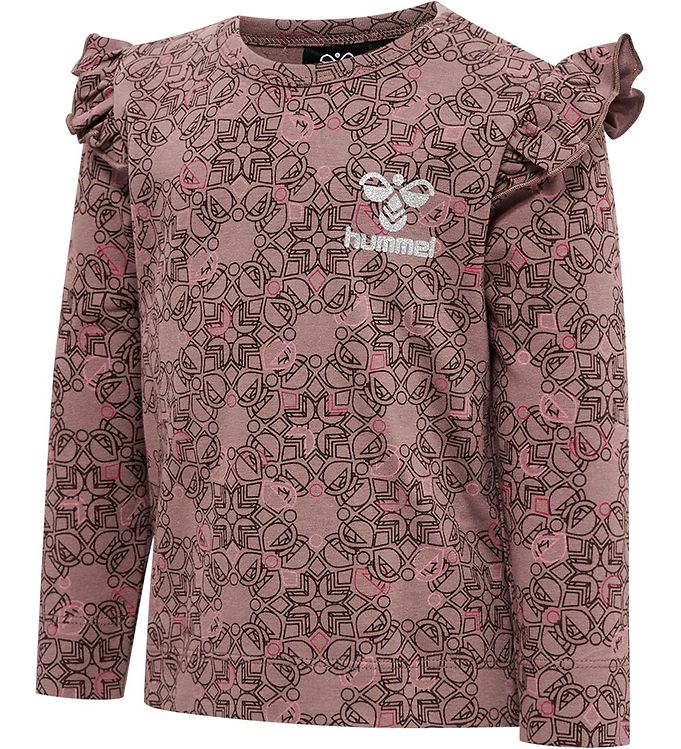 Hummel Bluse - hmlFia - Deep Taupe m. Sølvglimmer
