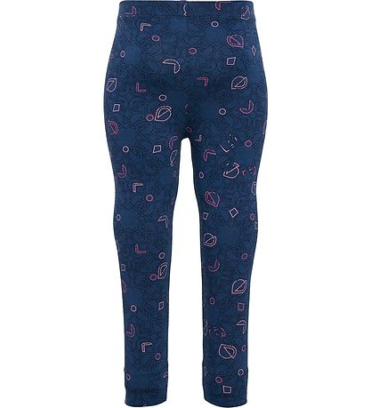 Hummel Leggings - hmlFia - Sargasso Sea m. Sølvglimmer Hummel Leggings - hmlFia - Sargasso Sea m. Sølvglimmer