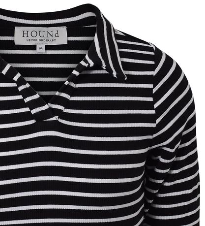 Hound Bluse - Rib Striped - Sort/Hvid Hound Bluse - Rib Striped - Sort/Hvid