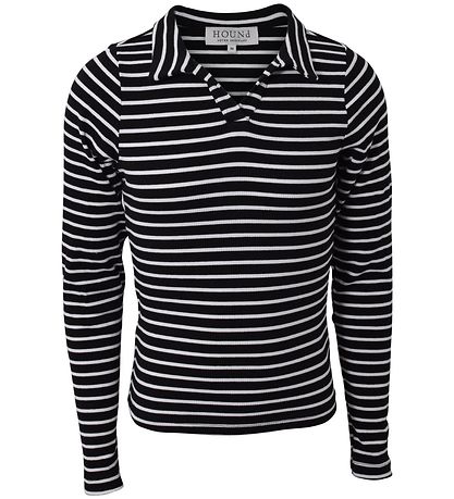 Hound Bluse - Rib Striped - Sort/Hvid Hound Bluse - Rib Striped - Sort/Hvid