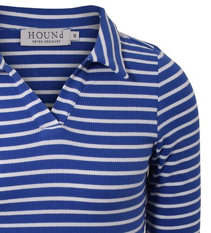 Hound Bluse - Rib Striped - Blå/Hvid