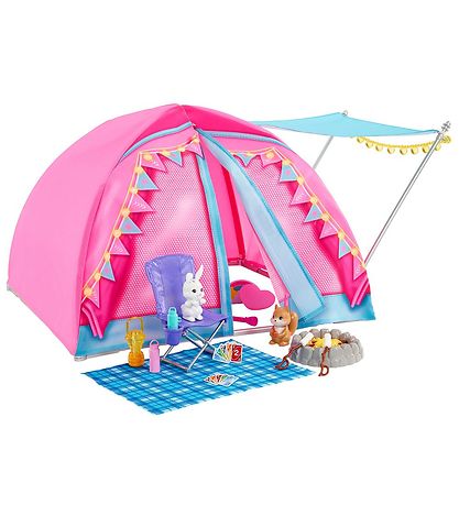 Barbie Nukkesetti - Camping Teltta ja Nuket Brooklyn Ja Malibu