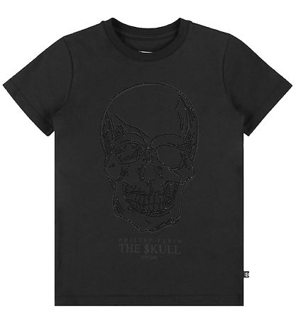 Philipp Plein T-Shirt - Stones Skull - Sort m. Similisten Philipp Plein T-Shirt - Stones Skull - Sort m. Similisten