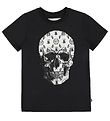 Philipp Plein T-Shirt - Stones Skull - Sort m. Hvid/Similisten