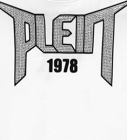 Philipp Plein T-Shirt - 1978 - Hvid m. Similisten Philipp Plein T-Shirt - 1978 - Hvid m. Similisten