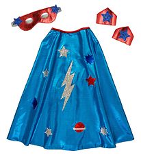 Meri Meri Udklædning - Kappe, Maske og Armbånd - Blue Superhero Meri Meri Udklædning - Kappe, Maske og Armbånd - Blue Superhero